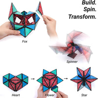 TOSY Magnet Pyramid Glow - 1 Cube Transforms into 1 Billion Shapes, 12 Pieces, 243 Magnets - Stone (Set of 2) - image 3