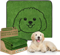 Reusable Puppy Pads, Washable Pee Pads for Dogs 18" x 24" 2 Pack - Polyester / 30"x34"(Pack of 4)