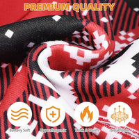 Plaid Dog Hoodie Pet Clothes Sweater with Hat and Pocket for Small - Red&Black(Christmas) / Medium (Pack of 1) - image 3