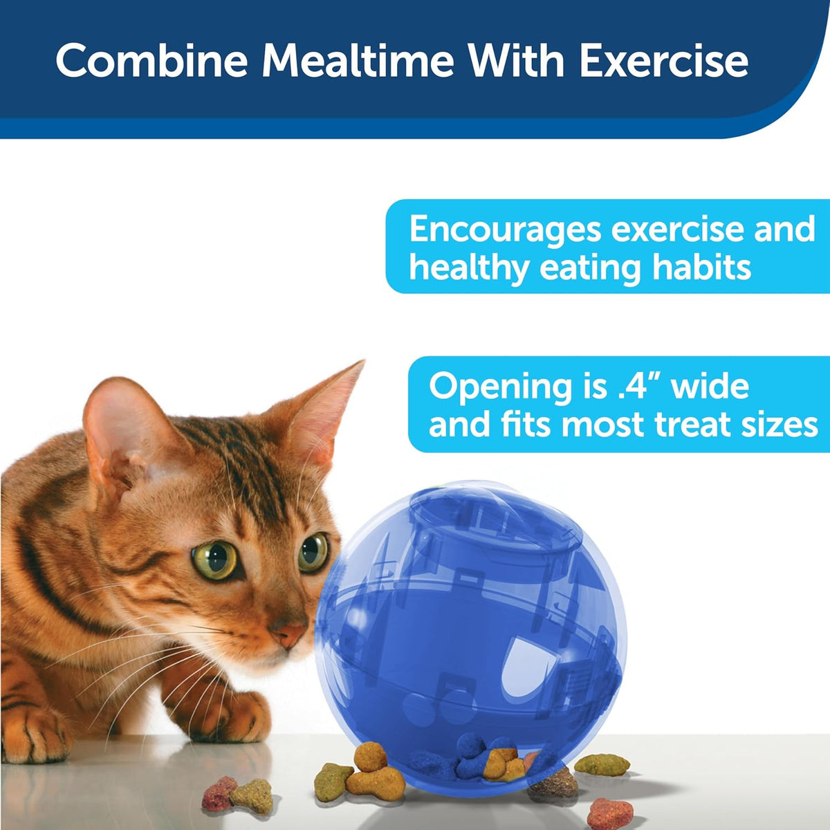 PetSafe Slimcat Feeder Ball Cat Toy - Blue / 1 Count (Pack of 1) - image 4