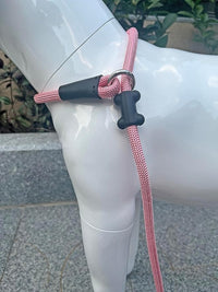 Slip Lead Dog Leash，Strong Nylon Rope Leash and Padded Handle,No Pull Outdoor Walking Training Lead for Small Medium Large Dogs (Pink, 1/2"×4ft)