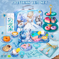 Hohosunlar Kids Tea Party Set for Little Girls Toddlers 3 4 5 6 7 8 – Fun for Kids & Family - Blue Plus - image 4