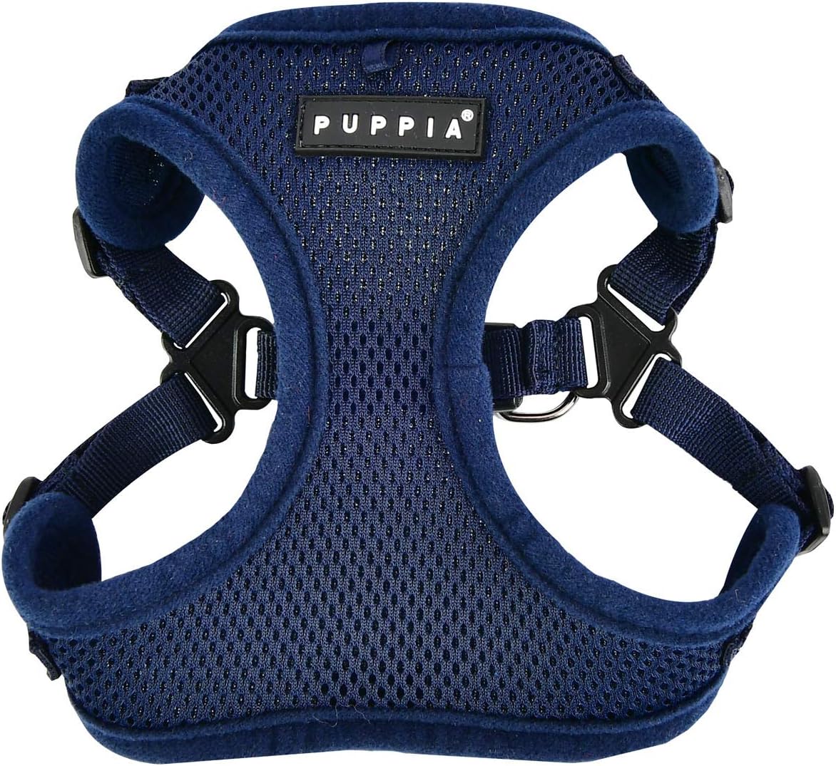 Puppia PARA-HC1533-CA-M Camo Soft Harness C Pet-Vest-Harnesses - Medium / Navy