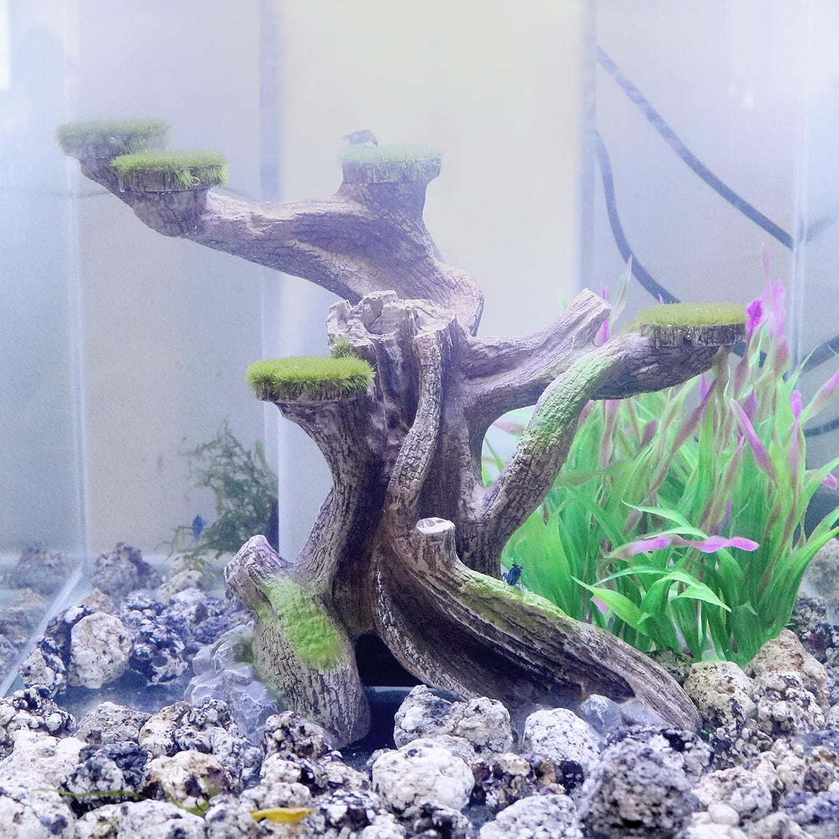 relaqcc Reptile Decor Aquarium Decorations Artificial Moss Resin Fish - Medium-A - image 4