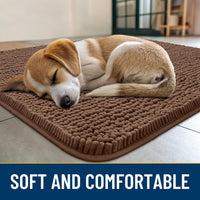 Smiry Dog Door Mat for Muddy Paws 30x20 - Classic Solid / Mocha / 70"X32" - image 2