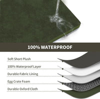 Outdoor Waterproof Orthopedic Dog Bed for Large Dogs – Essentials for Dogs - Olive Green / 44.0"L x 32.0"W x 3.5"Th - image 4