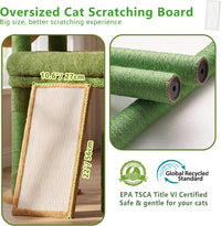 Heybly Cat Tree 72.4-Inch Anti-Tip Cat Tower with Spacious Perches - Green and Yellow / 72.4 inch - image 4
