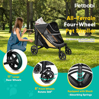 Petbobi Dog Stroller for Large Medium Dogs up to 80 lbs - Black&Yellow - image 4