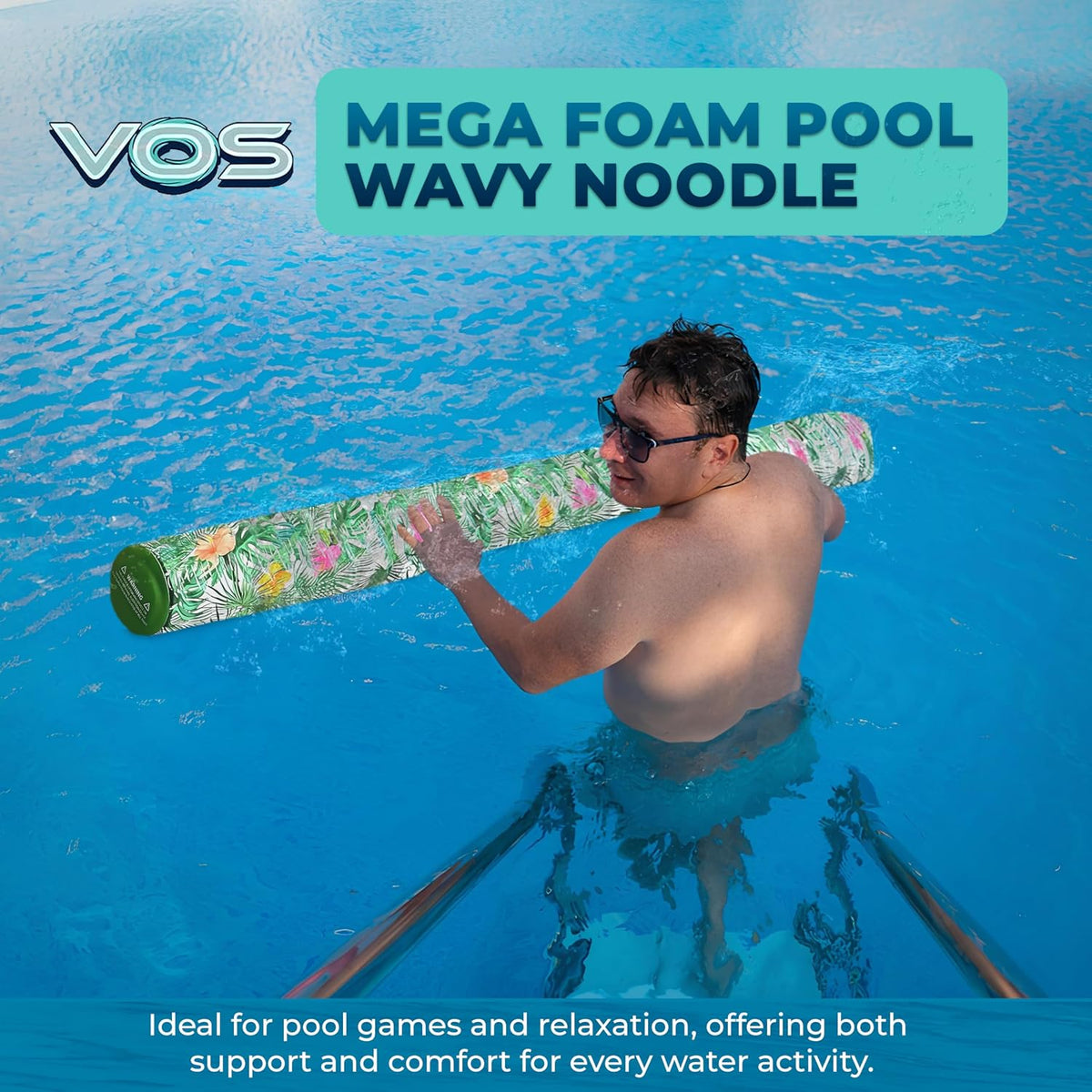 VOS Mega Foam Pool Noodle, Super Soft Swim Float - Bacan / 1 Pack - image 2