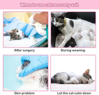 PUMYPOREITY Cat Recovery Suit for Female Surgery, Spay Alternative to Cone of Shame, Surgical Suit for Skin Diseases and Abdominal Wound, Purple, L