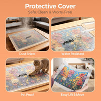 ALL4JIG 1500 Piece Rotating Puzzle Board with 4 Drawer - Natural Wood-4 Drawers / Extra Small-1000pcs - image 4