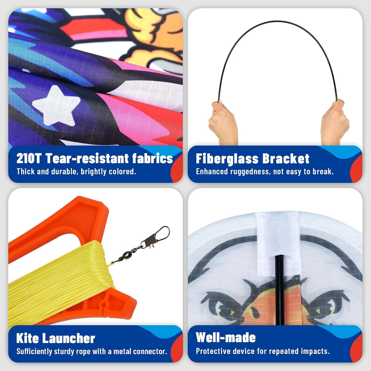 SGftre Complete Kite with Handle, Line & Accessories - 1 / Eagle flag - image 4