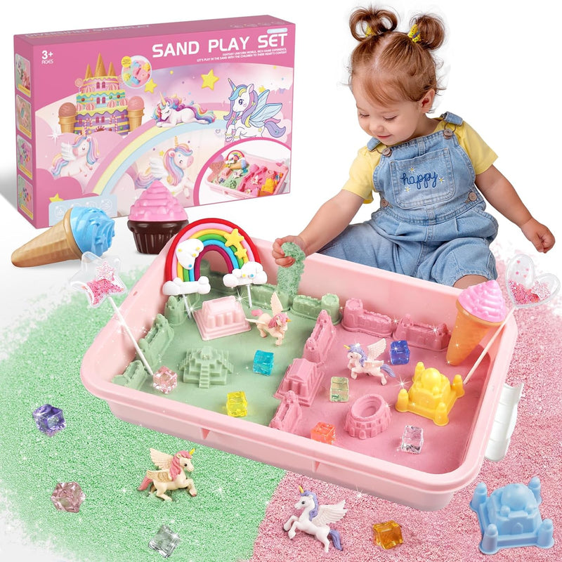 Weilim Unicorn Sensory Bin for Girls