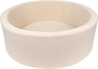 MEOGETY beige teddy fleece foam ball pit for toddlers with soft round walls - view 5