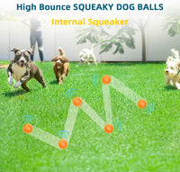 Squeaky Balls for Pet Small Puppy - Medium Set of 4 / Multi - image 3