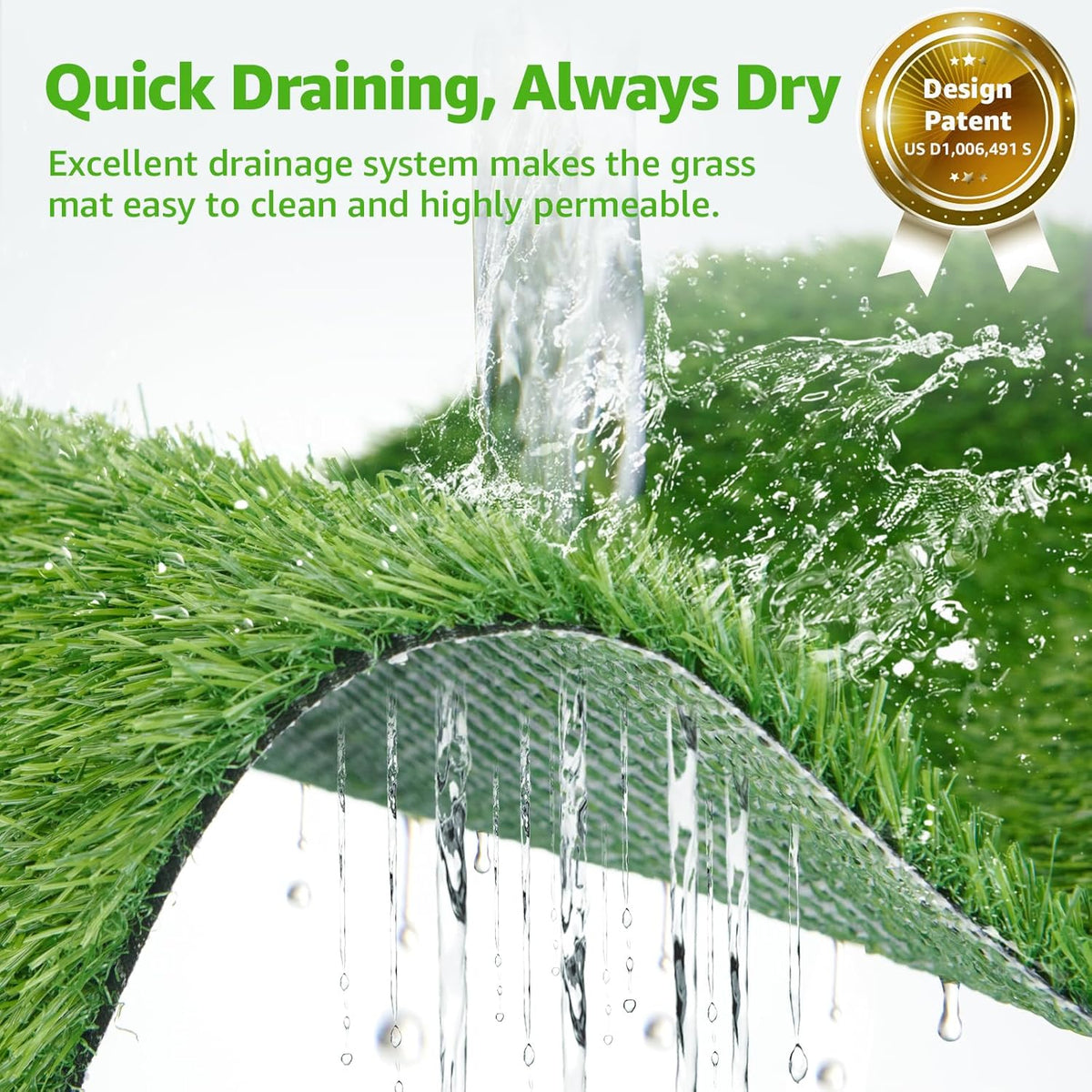 Dog Grass Pad with Tray for Dogs Puppy Potty Training to Pee & Poop - 3-layered design / XXXL-47.6"x29.2" - image 4