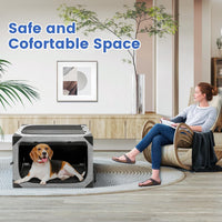 Dog Crate, Portable and Foldable Design of Dog Cage - Grey / 30.0"L x 21.0"W x 21.0"H - image 2
