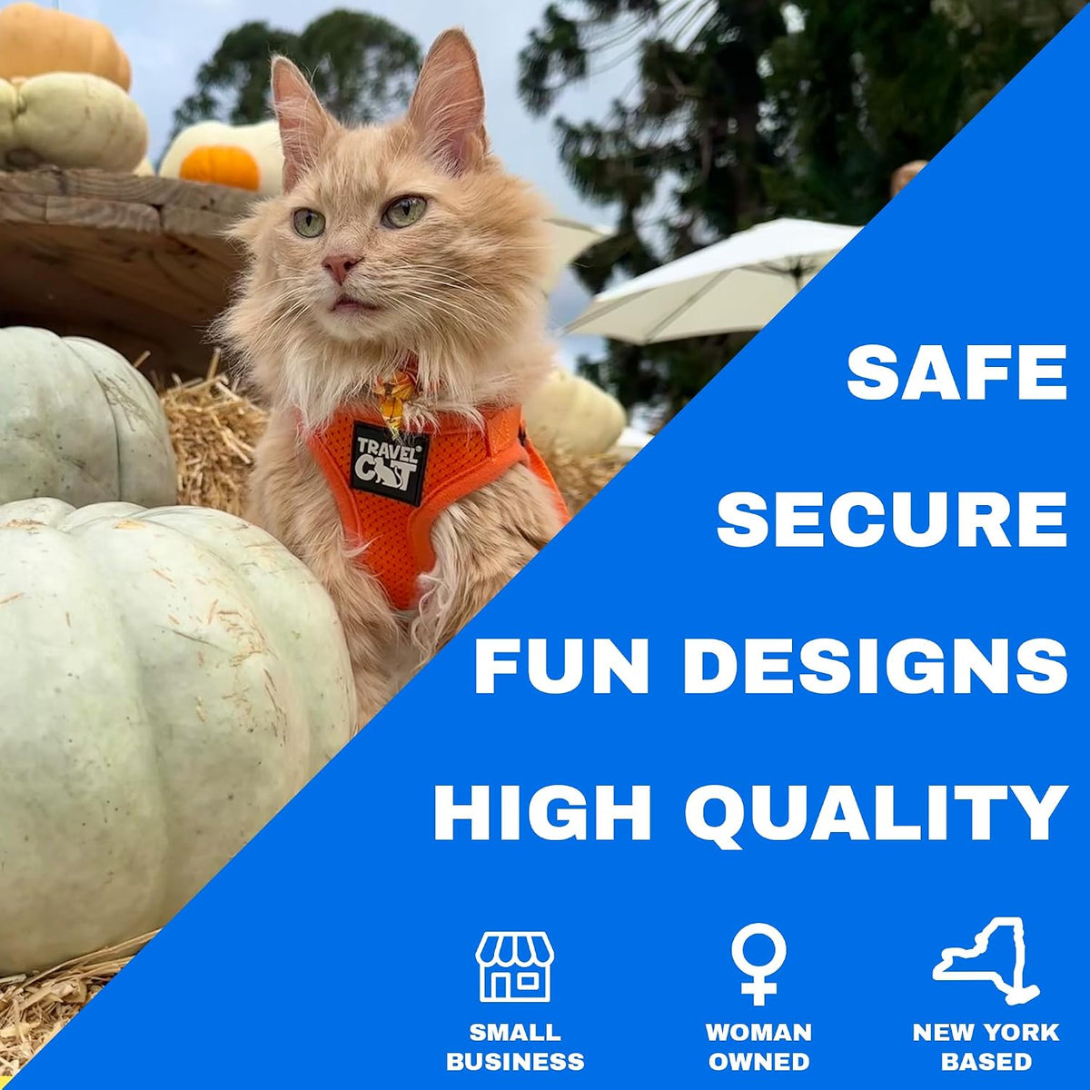 Travel Cat Harness and Leash Set - Small / Orange - image 4