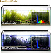 GLOWRIUM Aquarium Light, LED Full Spectrum Freshwater Fish Tank, infinitely dimmable, Fish Tank Light with auto-on/Off Timer (12-17 in)