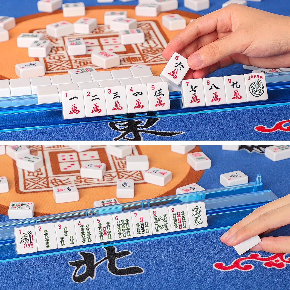 American Mahjong Game Set, 166 Quality White Tiles - Red - image 4