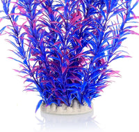 Aquarium Decor Plastic Plants Extra Large 21 Inches Artificial Plants – Essentials for Fish - Purple 2pcs - image 4