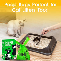Pet N Pet Poop Bags for Dogs, Unscented, Tie Handles Thick - 1 Count (Pack of 200) / 200 Unscented with Handle - image 4