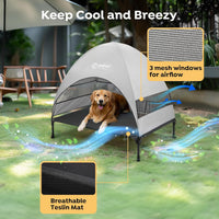 Veehoo Outdoor Dog Bed with Canopy - Black / 42.0"L x 30.0"W x 33.5"Th - image 3