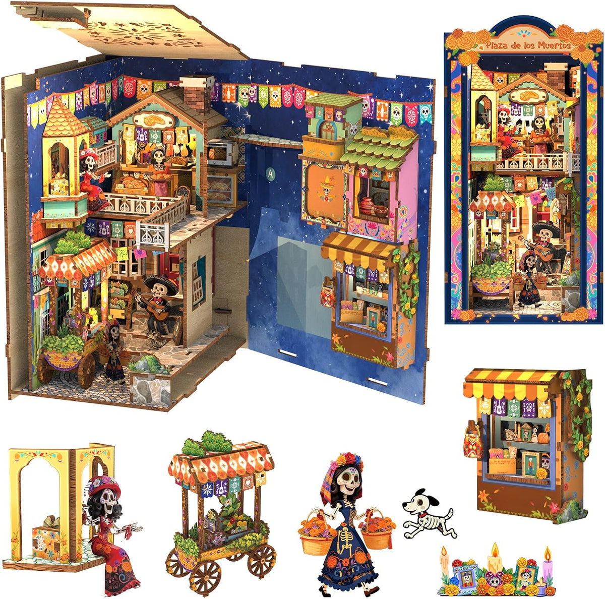 Cutefun Book Nook Kit for Adults - Plaza De Los Muertos