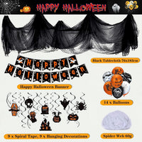 Gusgrop Halloween decorations set with Happy Halloween and Trick or Treat banners and bat garlands - view 4