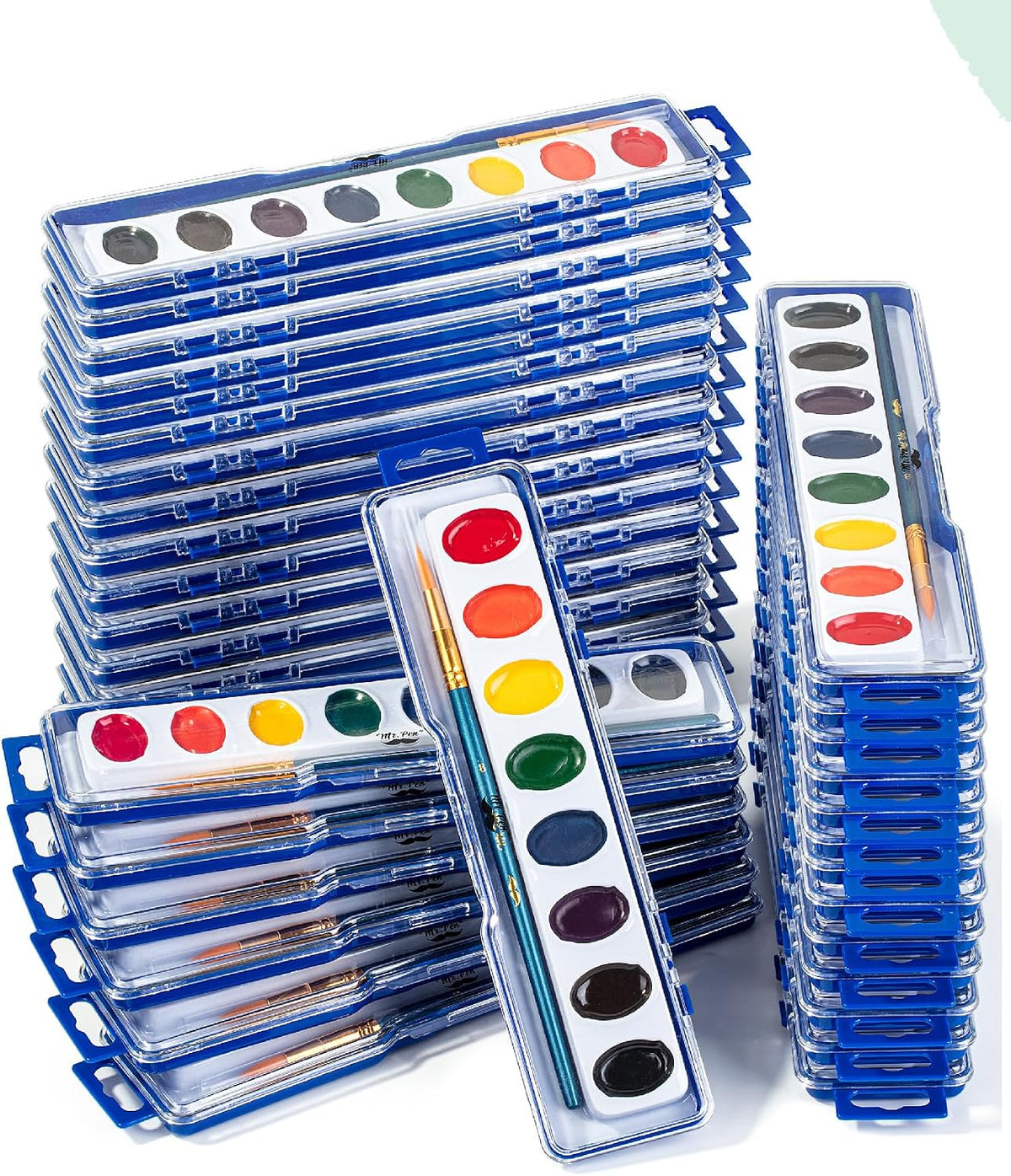 Mr. Pen, Washable Watercolors, 8 Colors with Paint Brush - 36 Pack
