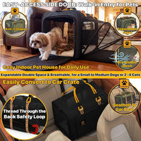 Expandable Pet Carrier for Small Cats & Dogs - 24.0"L x 16.0"W x 16.0"H / Black Warrior - image 4
