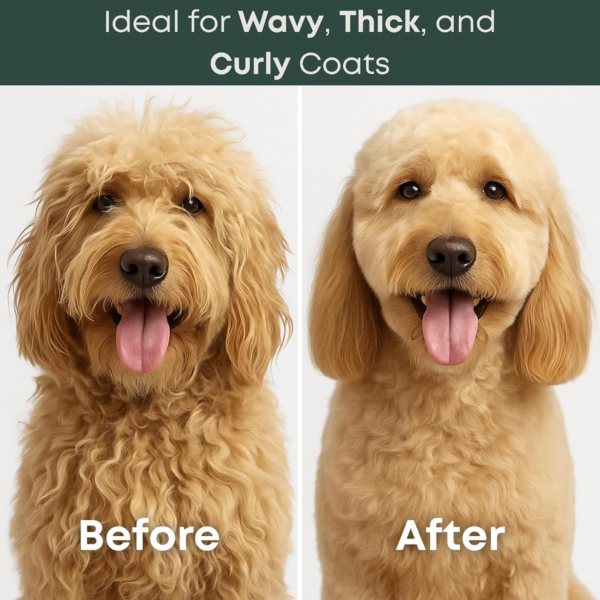Dematting Comb for Dogs, Serrated Mat Remover for Curly Coats - image 3