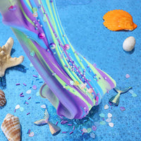Clear Glitter Slime Kit with Little Turtle Toy for Girls Age 6-14 - Purple Blue - image 3