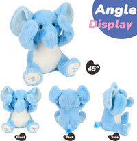 Hopearl Peek A Boo Cow Interactive Repeats What You Say Plush Diary - Elephant - image 3