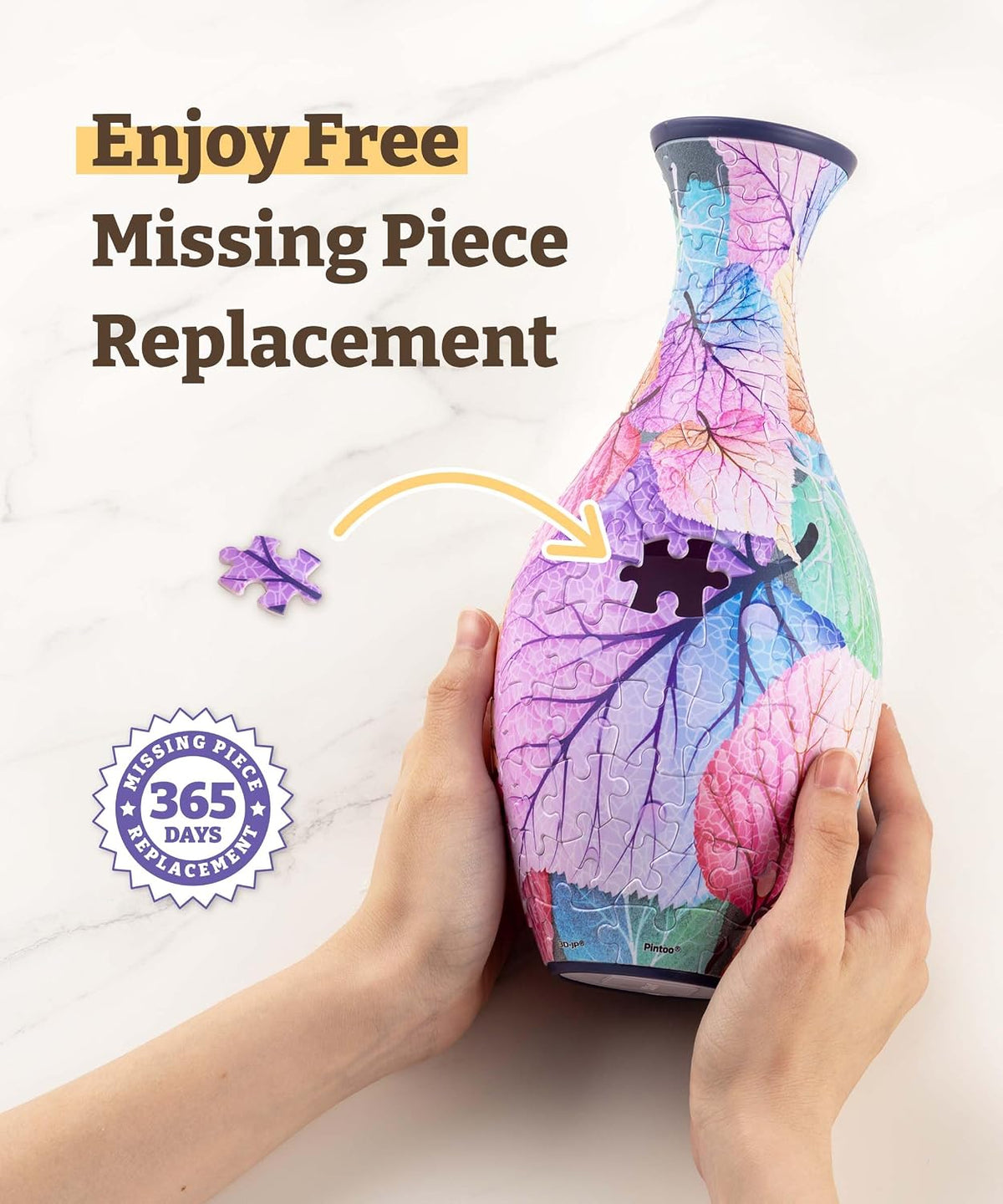 Pintoo Unique 3D Puzzle Vase for Adults - Indigo Age / 160 - image 4