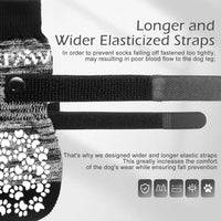 Anti Slip Dog Socks to Prevent Licking Paws - Medium (4 Count) / Dark Grey - image 3