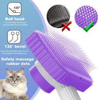 Cat brush, Cat Brush for Long or Short Haired Cats – Essentials for Cats - Purple - image 2