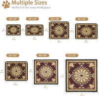 Washable Pee Pads, Super Absorbent Puppy Pads - Brownish Black Medallion / 72"*72"(Pack of 1) - image 2