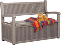 80 Gallon Storage Bench Deck Box, Waterproof and Lockable Outdoor Storage Furniture for Patio, Garden, and Porch – Perfect for Storing Garden Tools and Cushions (Gray)
