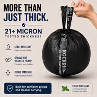 ROCKRHINO Ultra Thick Dog Poop Bags, Multi-Layer Bottom, Opaque - 1 Count (Pack of 120) - image 3