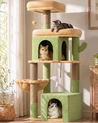 Globlazer Extra Tall Cat Tree Tower for Indoor Cats, F76 - Cactus / 54 inch