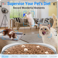 Frienhund Automatic Cat Feeder with Camera: 5G WiFi Automatic Dog - White-1 - image 2