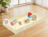 12 Panels Guinea Pig Cages - White 12 P-A