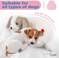 Heartbeat Puppy Toy for Dogs, Heartbeat Stuffed Animal for Anxiety Relief Calming Aid, Heartbeat Stuffed Toy for Behavioral Aid Crate Kennel Training, Puppy Essentials White