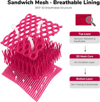 Didog No Pull Dog Harness for Large Dogs, Breathable Mesh Padded - Hot Pink / S: Chest 19-23", Fit 19-29 lbs - image 3