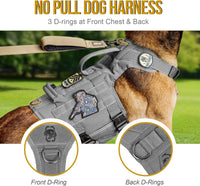 OneTigris Tactical Dog Harness with 5X Metal Buckle - M / Grey - image 3
