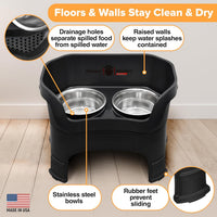 Neater Feeder Deluxe Mess-Proof Elevated Dog Bowls for Large Dogs - Large + Standard Bowl / Midnight Black - image 4