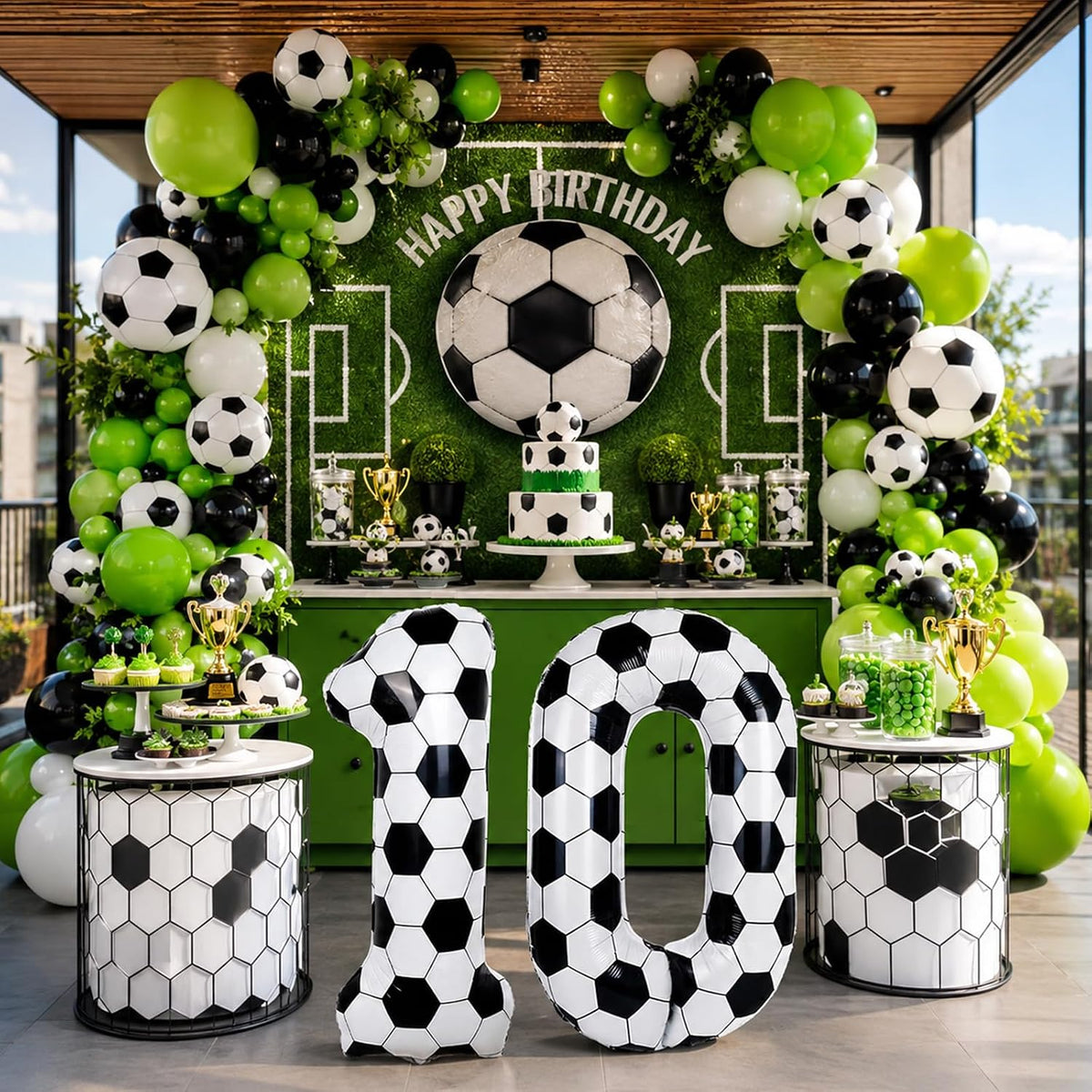 40'' Purple K-pop Number 5 Balloon for Girl 5th Birthday Party - Soccer / Number 10 - XXL - image 3