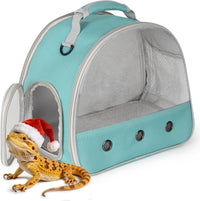 Bearded Dragon Travel Carrier, Lizards Carrier - Green / Mesh Carrier