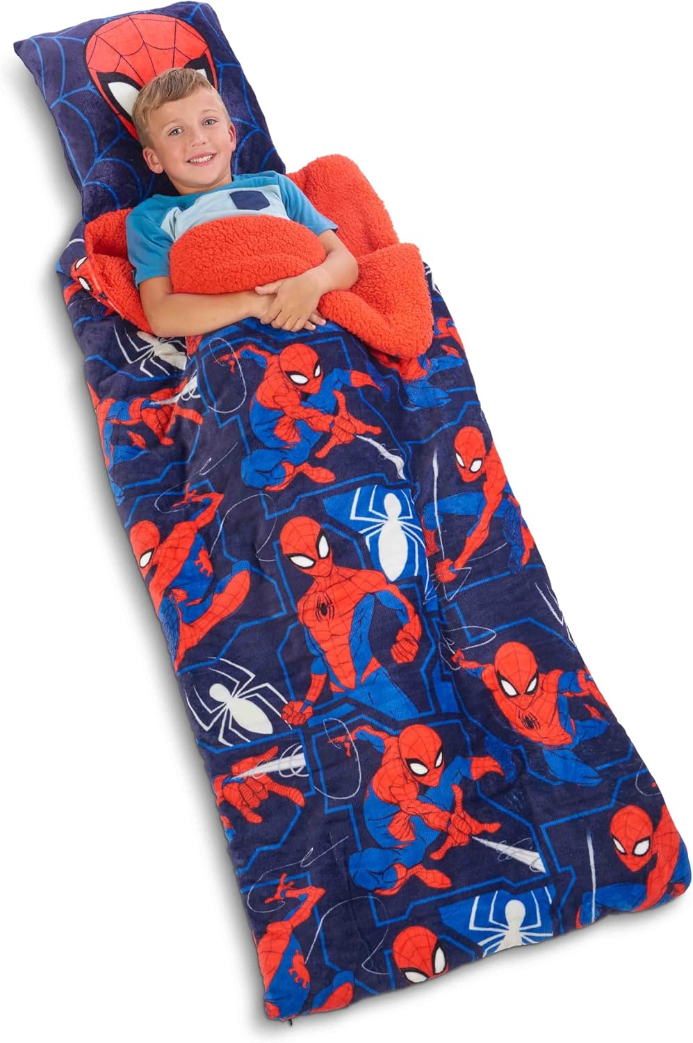 Northwest Silk Touch Sherpa Slumber Bag - Fearless Spidey / 27" x 56" - image 2